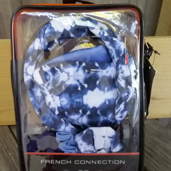 French Connection Women's Blue Tie Dye Face Mask Set - Picture 2 of 7